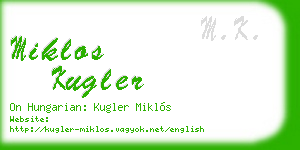 miklos kugler business card